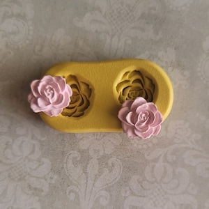 Rose silicone mold fondant chocolate flower mold for polymer clay resin  mold cake decor