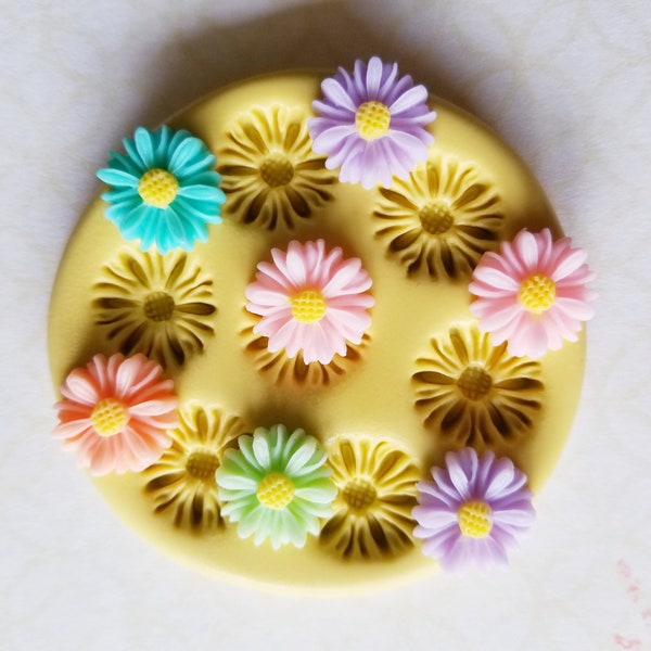 Daisy Silicone Mold For Fondant Chocolate Daisy Mold For Fondant For Polymer Clay Resin Wax Soap