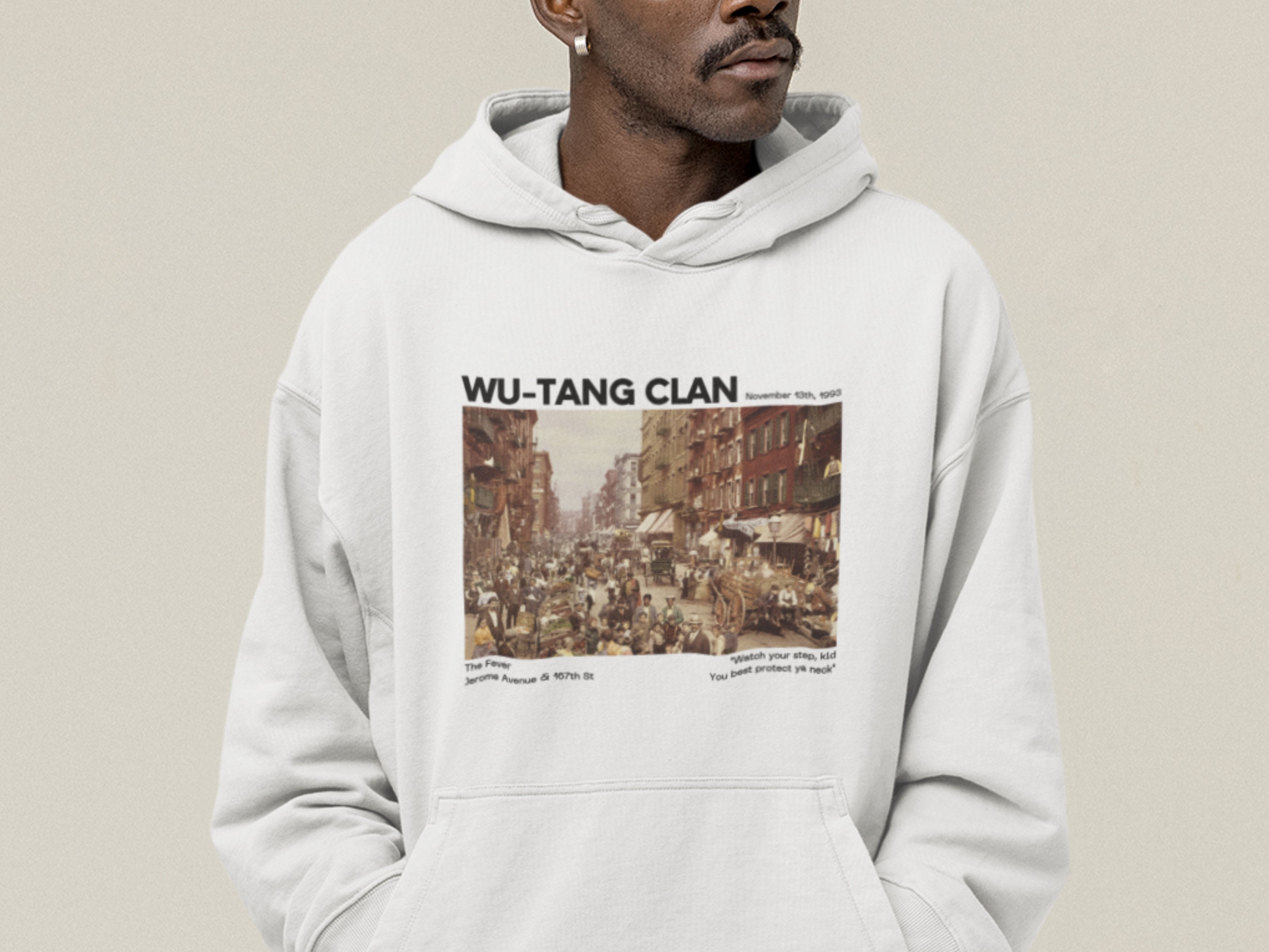 36 Chambers Bestickt Shaolin Hip Hop Hoodie Schwarz