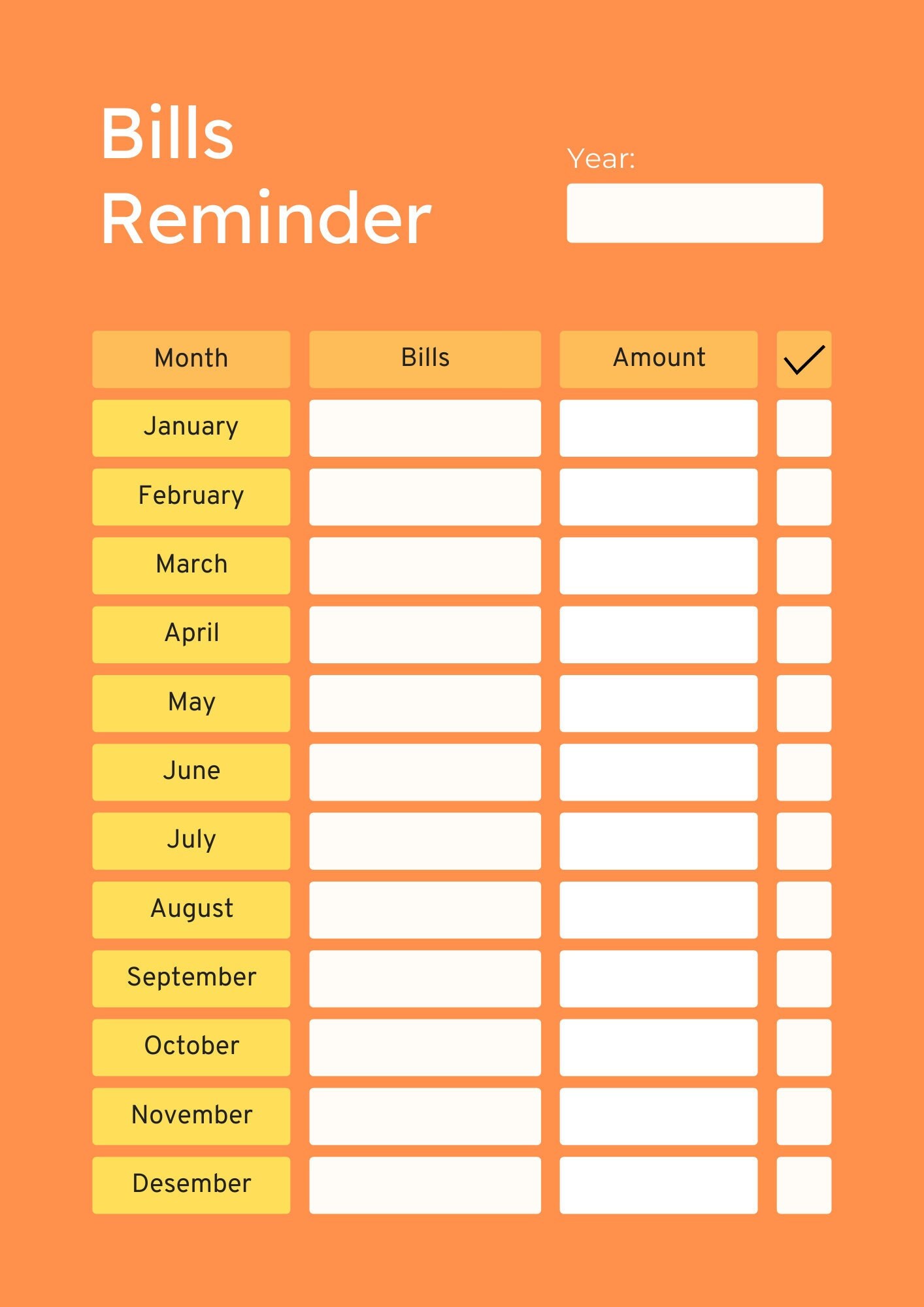 Printable Bills Reminder Money Tracker Bills Tracker Money Management Template Money Management ...