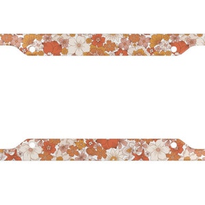 Vintage Floral License Plate Frame- Boho License Plate- Boho Car Accessory- Flowers License Plate- Gift For Women- Boho- Cute Car Accessory