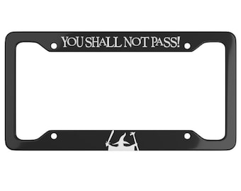 You Shavn Not Pass Nummernschildrahmen- Fantasy-Nummernschildrahmen- Zauberer-Auto-Zubehör-Zaubererstab-Magie-Zauber-Ringer-Nummernschild-Abdeckung