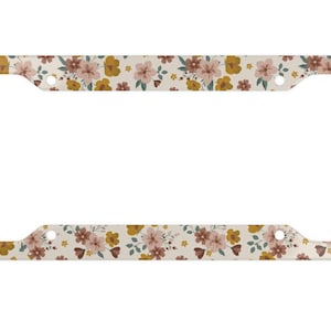 Marigold License Plate Frame - Floral License Plate - Wildflower License Plate - Tiny Flowers License Plate - Girls Car Accessory - Floral