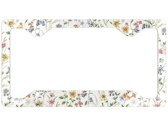 Wildflowers Too License Plate Cover- Car Accessory- Flower License Plate Holder- License Plate Holder-Car Part-Gift For Women-Floral License