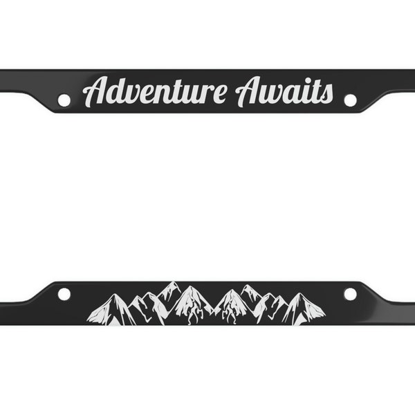 License Plate Frame Mountains Etsy