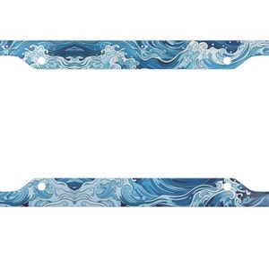 Waves License Plate Frame - Ocean License Plate - Ocean Lover Gift - Ocean Car Decor - Ocean Waves Custom License Plate- Beachcomber Gift