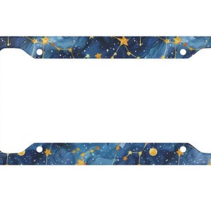 Constellation License Plate Frame- Night Sky- Star Gazer License Plate- Constellations- Star License Plate Cover- Astronomy Car Accessory