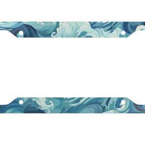Wave Rush License Plate Frame- Ocean Waves License Plate Frame- Beach Theme- Waves License Plate- Beach Lover Gift- Surfing- Ocean Lover