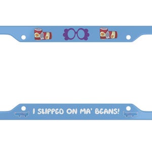 Nummerplaat frame gleed op bonen-grannies nummerplaat cover-blauwe nummerplaat-de oma's-grappige auto accessoire-Rita auto accessoire
