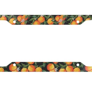 Oranges License Plate Frame- Oranges- Orange Blossoms- Citrus License Plate- Sunshine State- Fruit License Plate- Orange Grower- Citrus
