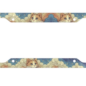 Celestial Cats License Plate Frame- Cat License Plate Cover- Cat Lover License Plate- Celestial License Plate Frame- Cat Lover Gift- Heaven