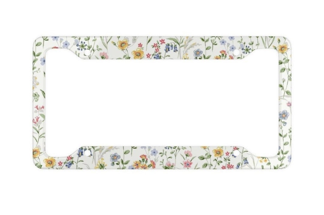 Wildflower License Plate Frame Car Accessories License Plate Wild