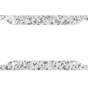 Wildflower In Gray License Plate Frame - Car Accessory - License Plate- Wildflowers - Line Art- Floral - Flowers - Minimalist- Gift For Her