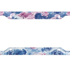 Sea Foam License Plate Frame- Stained Glass License Plate Cover- Ocean Waves- Stained Glass Ocean Waves- License Plate Frame- Car Accessory