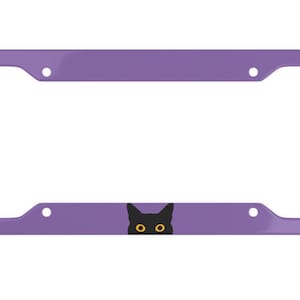 Staring Cat License Plate Frame - Car Accessories - Cat License Plate - Cat - Cat Owner Gift - Cat Car Accessory - Cat Lover - Black Cat