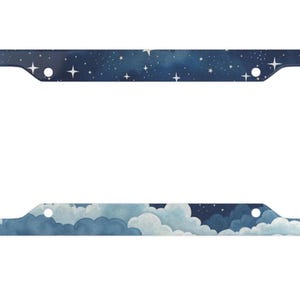 Twinkle Stars License Plate Frame- Night Sky License Plate- Stary Night- Star Gazer- Astronomy License Plate Cover- Constellation- Clouds