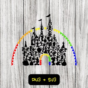 Pride Castle SVG PNG-bestanden, Pride, LGBTQ, Homo, Lesbisch, Ally - Instant Download