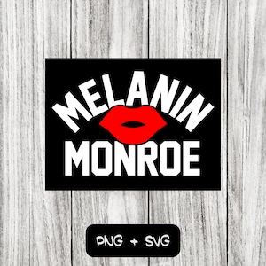 Melanin Monroe SVG PNG Files - Instant Download