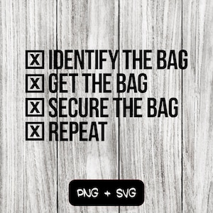 Instruções para proteger a bolsa Arquivos SVG PNG - download instantâneo