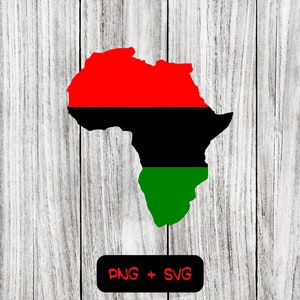Africa SVG PNG Files, Black History Month, Black Pride - Instant Download
