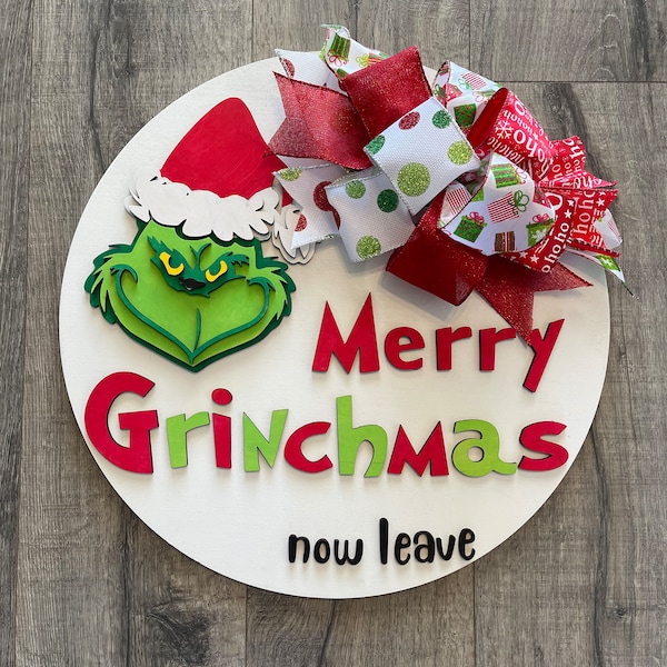 Grinch Door Hanger Etsy