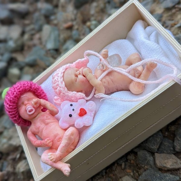 Sweet sisters - mini full body silicone reborn babies