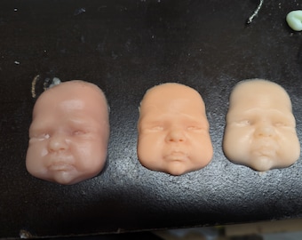 Silicone reborn practice faces for beginners