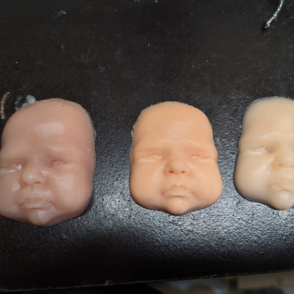 Silicone reborn practice faces for beginners