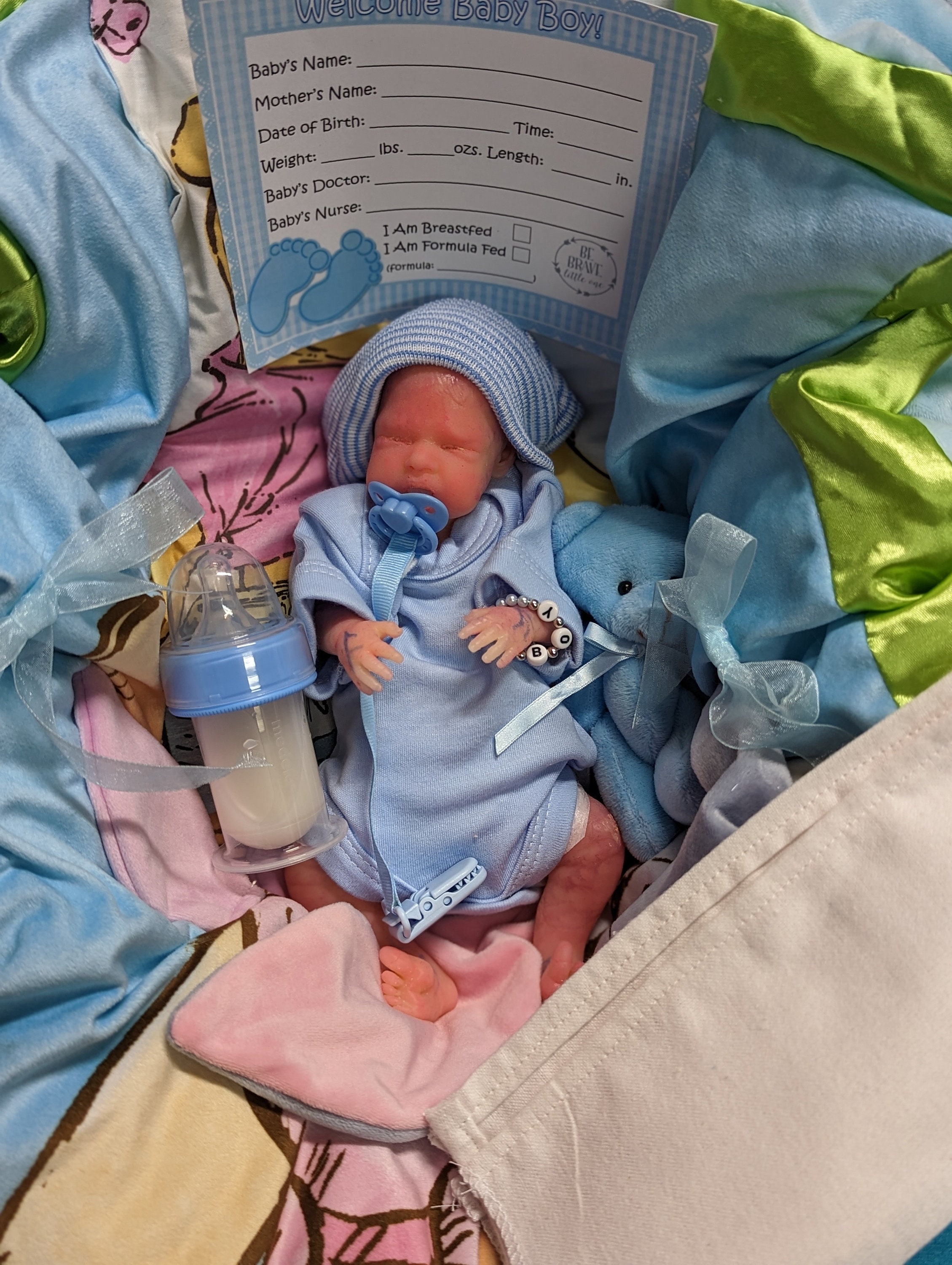 Calimero: Reborn baby boy made of full silicone - Designed by Ina Volprich