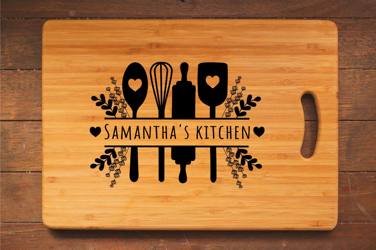 Kitchen Split Monogram SVG: Cooking Clipart Cut File (digital Download ...