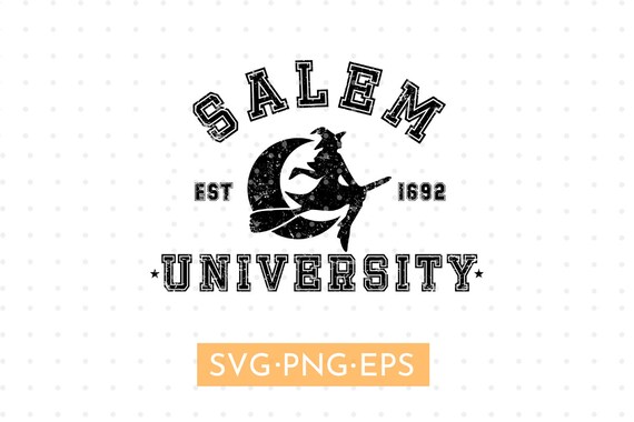 Salem University Witch SVG: Halloween T-Shirt Design (Digital Download)