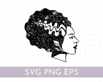 Bride of Frankenstein SVG Halloween Horror Clipart Cut File
