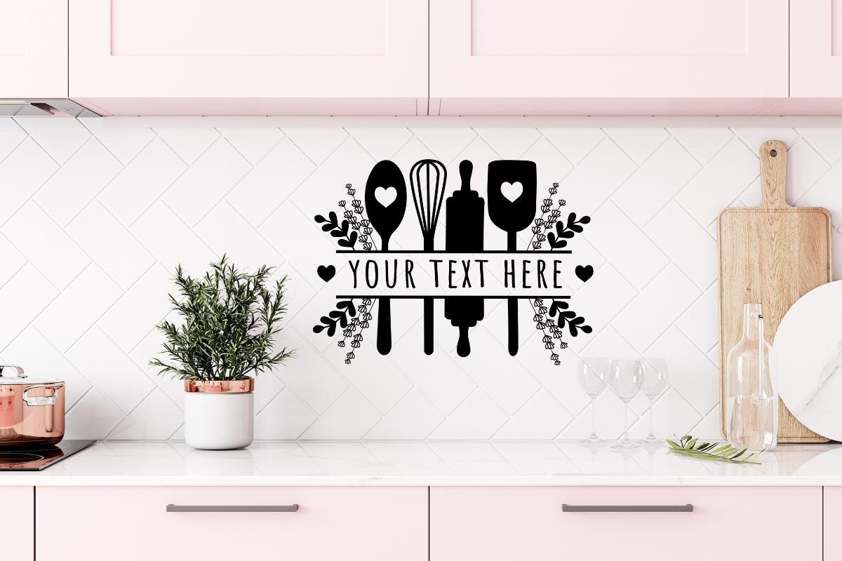 Kitchen Split Monogram SVG: Cooking Clipart Cut File (digital Download ...