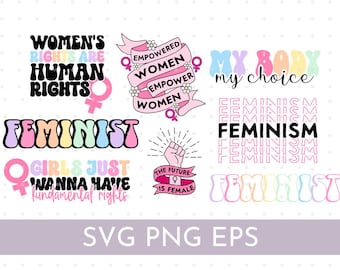 Feminist SVG Bundle Women's Rights Clipart