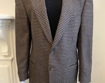 Ermenegildo Zegna 100% Wool Plaid Print Blazer for MEN