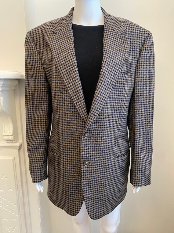 Ermenegildo Zegna 100% Wool Plaid Print Blazer for