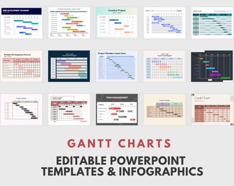 Editable PowerPoint Templates | Gantt chart template | Project Management planner | Powerpoint presentation | Modern PowerPoint slides