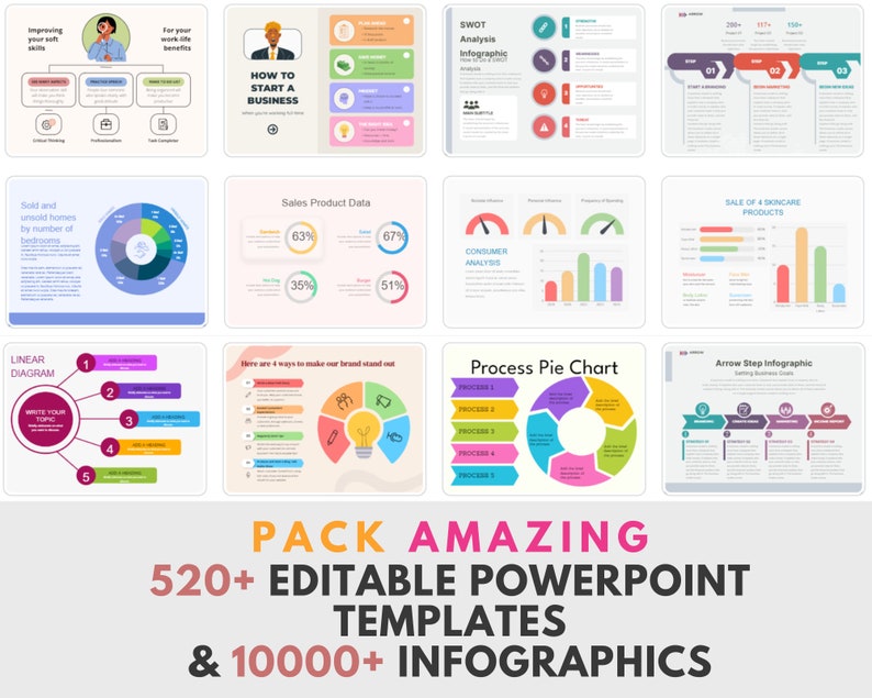 520 Editable Powerpoint Templates Designs 10000 Ppt Infographics ...