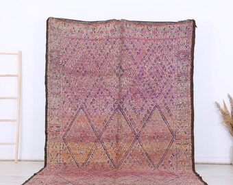 Moroccan rug, vintage Berber rug, 6 x 10 FT/ 184 x310 cm. Vintage beni mguild rug .
