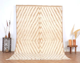 Beni ourain rug, Authentic Moroccan rug, Berber carpet, Genuine Wool rug, Handmade rug, Beni ourain style, Area rug, Teppich tribal