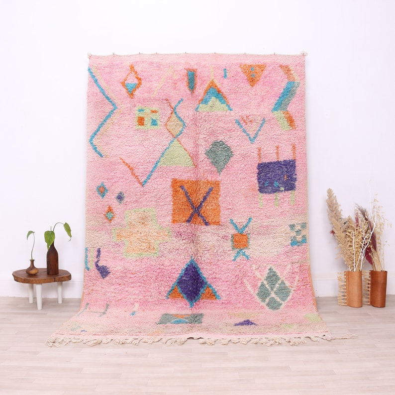Moroccan rug, Berber rug, 5x8 ft, authentic wool rug image 1