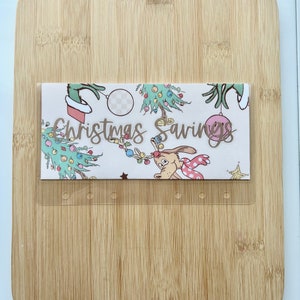 Grinch and Max Christmas Savings Cash Envelopes, Savings Envelope, Holiday Savings, Lamintated Cash Envelopes, Cash Envelope System