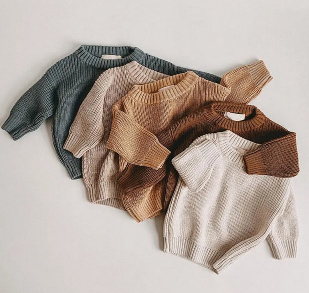 Unisex Sweater for Baby and Toddler / Loose Fir Knit Sweater for Baby