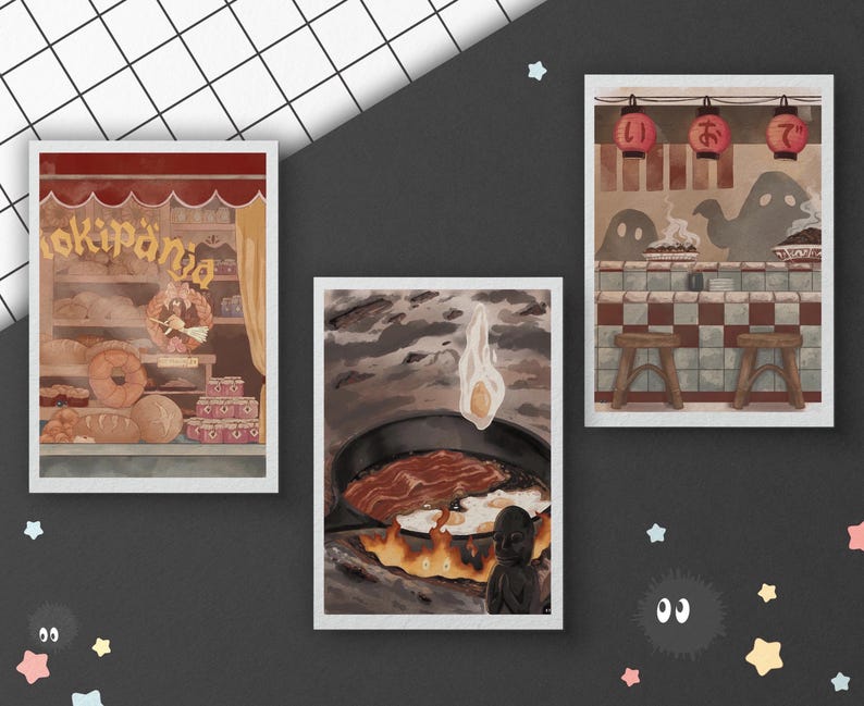 Delicious Ghibli Post Card Prints image 1