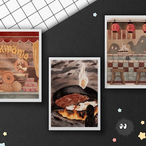 Delicious Ghibli Post Card Prints