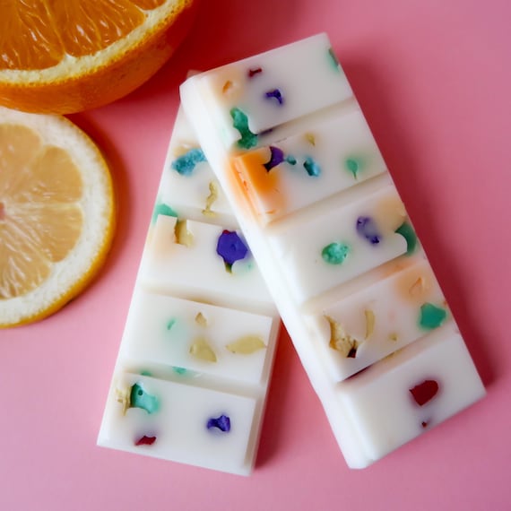 Sunrise Spoonful Wax Melt | Fruity Pebbles Scent | Citrus Vanilla Sandalwood | Soy Snap Bar | Colorful Handmade Melt | Cereal Vibes
