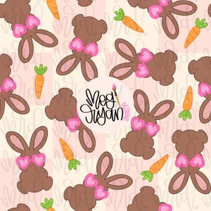 Easter Bunny Pattern | Retro Chocolate Bunny Pattern | Rabbit Pattern | Easter Pattern | Seamless Pattern | Repeat Pattern | Spring Pattern