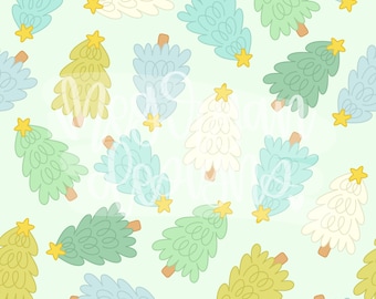 Winter Pattern | Trees Pattern | Seamless Pattern | Repeat Pattern | Boy Pattern | Christmas Pattern | Instant Download | Christmas Trees