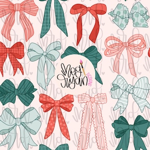 Motivo natalizio a forma di civetta / Motivo a fiocco / Motivo senza soluzione di continuità / Motivo ripetuto / Motivo a forma di civetta / Design in tessuto preppy / Download immediato