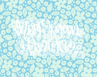 Ditsy Flower Pattern | Floral Pattern | Seamless Pattern | Repeat Pattern | Floral Digital Paper | Retro Fabric Design | Instant Download